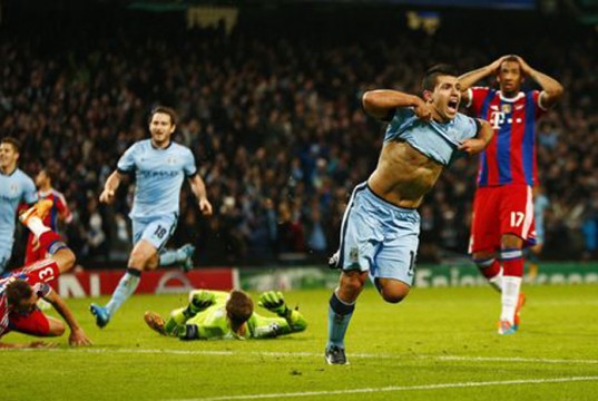 Sergio Aguero batte il Bayern e fa sperare il City
