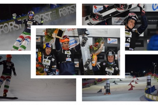 Coppa del Mondo Slalom Parallelo di Snowboard: l’Italia fa la storia e conquista tutto il podio più due